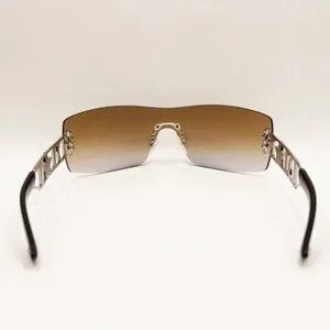 ? RARE Vintage DIOR Diorlywood Rimless Swarovski Crystal Sunglasses Brown Y2K DIOR  main image 3